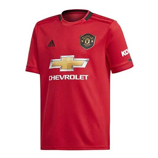 adidas mufc h jsy y, t-shirt bambino, real red, 1516y