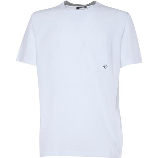 Peserico t-shirt bianca con tasca