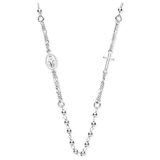 Adantiz 925 argento sterling rosario san cristoforo collana per uomo