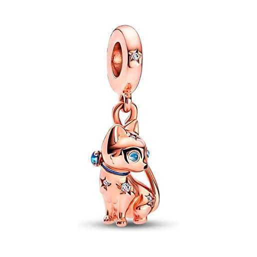 RMMY charm sparkling pet cat dangle dangle 925 sterling silver pendant dangle beads for european bracelets and necklaces, chriatmas halloween valentine's day birthday jewelry gifts for women & girls