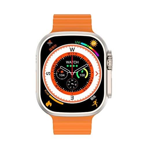 ASVIL iwo w69 ultra max smart watch compass 2.2 big screen waterproof ip68 49mm gps route track series 9 original sport men smartwatch (black ocean)
