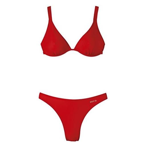 Beco bikini con reggiseno a ferretto a cuore, donna, rosso, 38