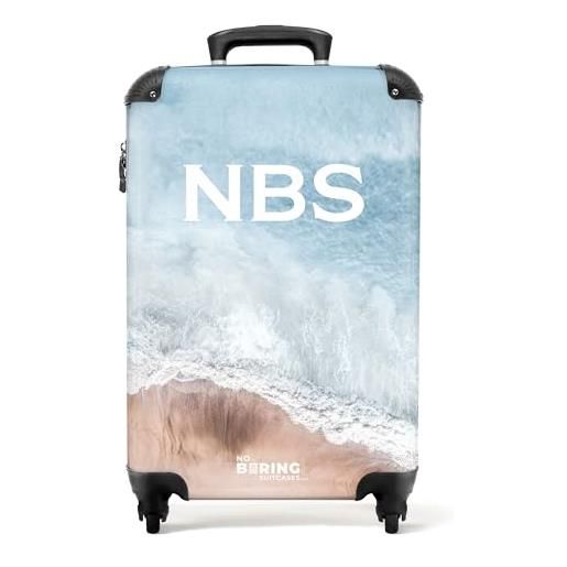 NoBoringSuitcases.com valigia modello, 39. Spiaggia con mar blu, handgepäck, 39. Spiaggia con mare blu