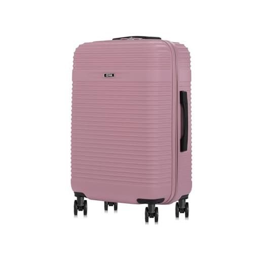 OCHNIK valigia | custodia rigida | materiale: abs | modello: walab-0040 | 4 ruote | alta qualità, rosa cipria, m