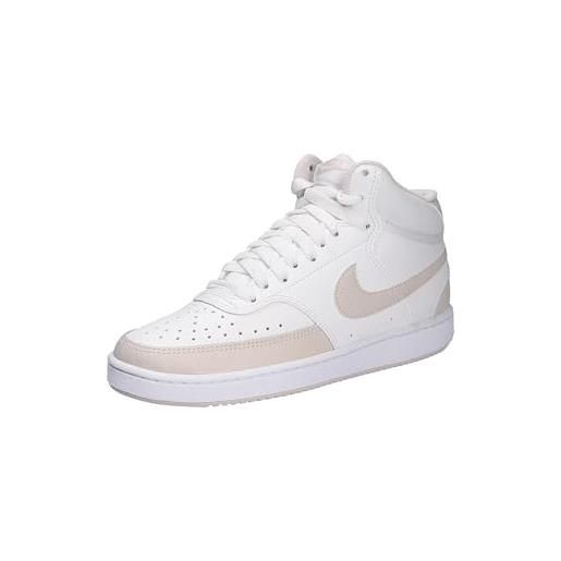 Nike Nike. Court vision mid, sneaker donna, summit white lt orewood brn white, 44 eu