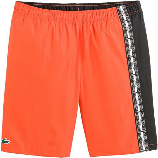 Lacoste pantaloncini da tennis da uomo Lacoste recycled fiber shorts - orange/black/white