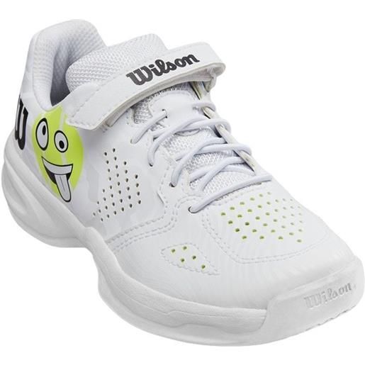 Wilson scarpe da tennis bambini Wilson kaos emo k - white/safety yellow/startosphere