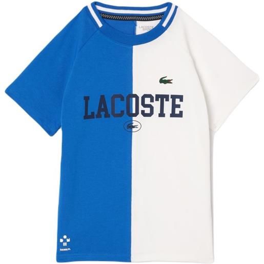 Lacoste maglietta per ragazzi Lacoste kids sport x daniil medvedev jersey t-shirt - blue/white