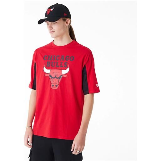New Era t-shirt oversize chicago bulls nba mesh panel rossa