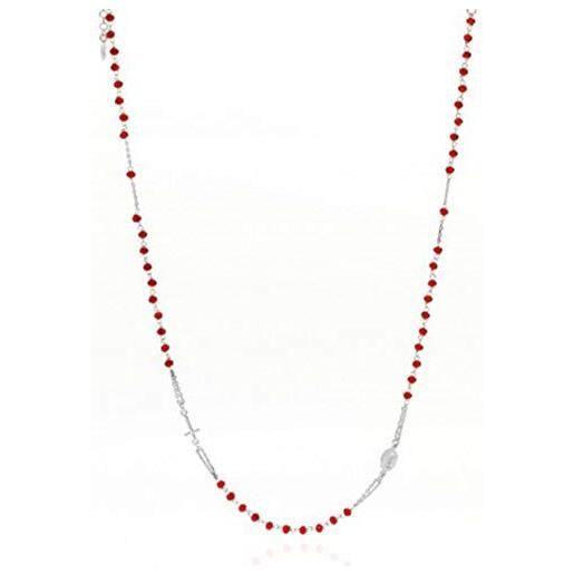 Amen Collection rosario girocollo ag925 - cristalli rossi - Amen Collection