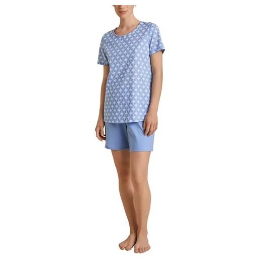 CALIDA shell nights set di pigiama, ortensia blu, 44-46 donna