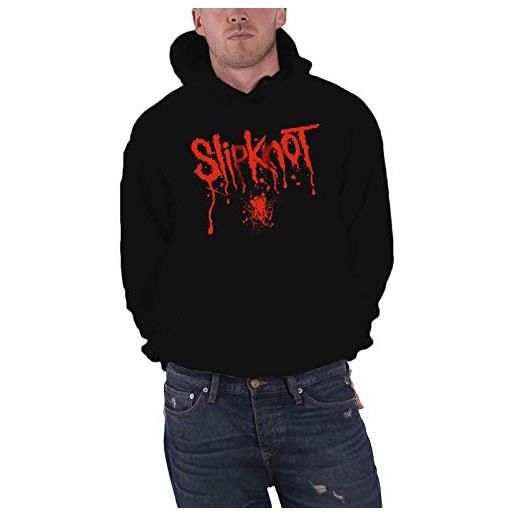 Slipknot ufficiale uomo nero felpa con cappuccio splatter band logo back print size l