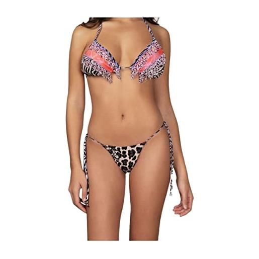 F**K bikini da donna fantasia animalier con perline donna beachwear l