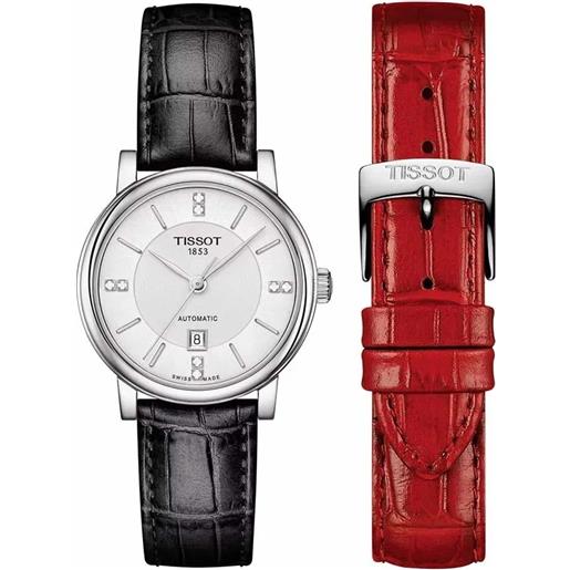 Tissot mod. Carson automatic w-diamonds - special pack + extra strap t1222071603601