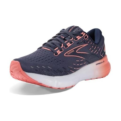 Brooks glicerina 20 neutra scarpe da corsa donna, nightshadow/blu/rosa, 38.5 eu