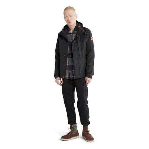 Timberland benton water resistant shell jacket black giacca, nero, l uomo