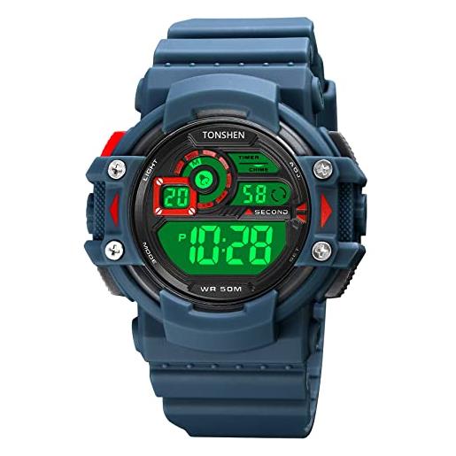 TONSHEN Donna Sportivo Digitale Multifunzionale Orologio 50M
