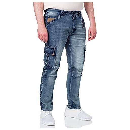 Timezone regular rogertz jeans, antique blue wash, 50 it (36w/32l) uomo