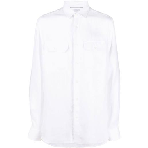 Brunello Cucinelli camicia con maniche lunghe - bianco