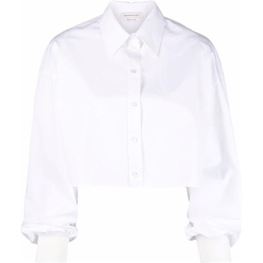 Alexander McQueen camicia crop - bianco