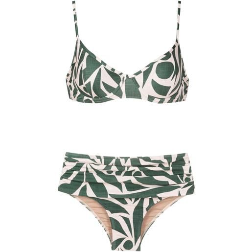 Lygia & Nanny bikini liliane con stampa astratta - verde