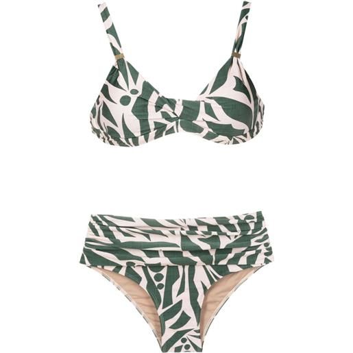 Lygia & Nanny set bikini marianne con stampa astratta - verde
