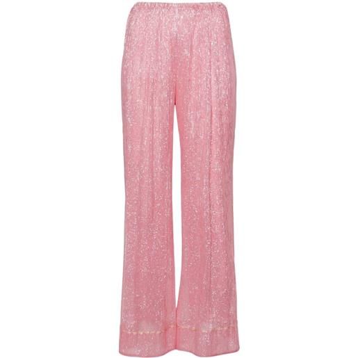 Forte Forte pantaloni sportivi a righe - rosa