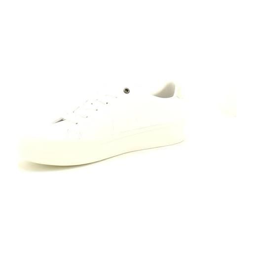 Tommy Hilfiger thick vulc low premium lth fm0fm04881, sneaker vulcanizzate uomo, bianco (white), 44 eu