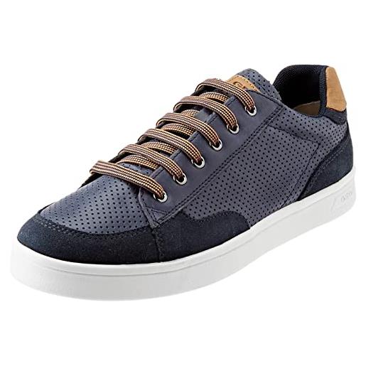 Geox j djrock boy b, sneakers bambini e ragazzi, marrone/blu (cognac/navy), 35 eu