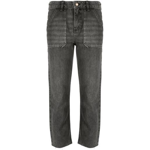 Ba&Sh jeans ellie dritti a vita media - grigio