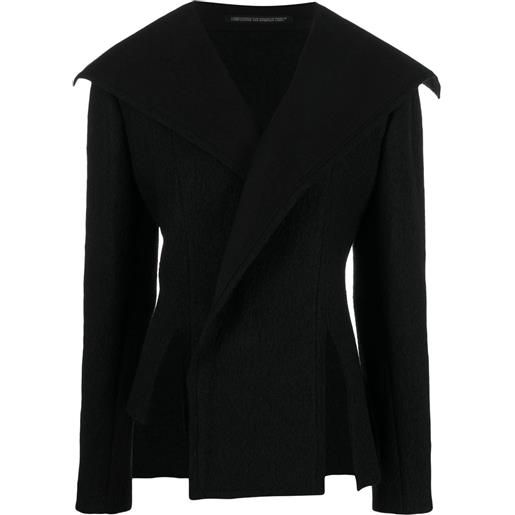 Yohji Yamamoto giacca con spacco - nero