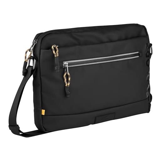 camel active borsa a tracolla unisex explore, nero, 35x6,5x26