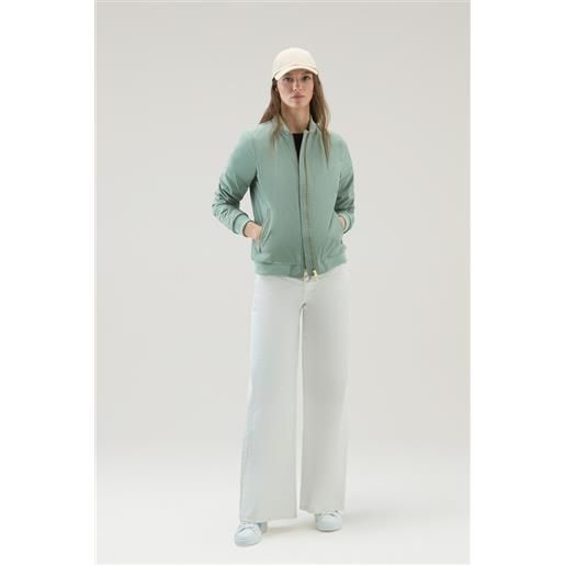 Woolrich donna bomber charlotte in urban touch verde taglia s