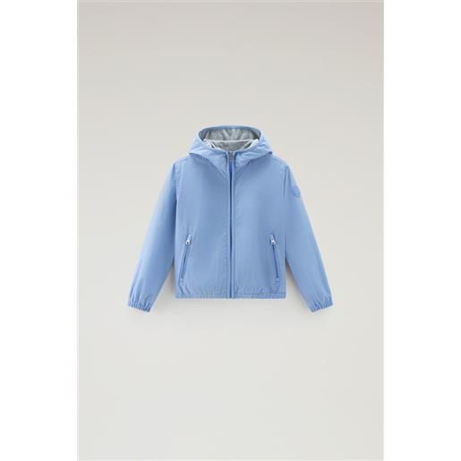 Woolrich giacca ryker da bambino in urban touch con cappuccio blu taglia 6