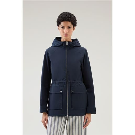 Woolrich donna giacca summer in urban touch blu taglia xs