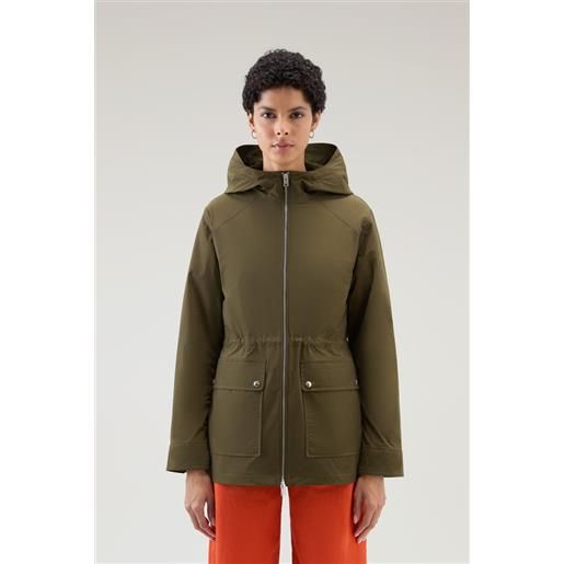 Woolrich donna giacca summer in urban touch verde taglia s