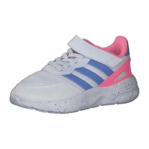 Adidas nebzed el k, sneaker, ftwr white/blue fusion/beam pink, 35.5 eu