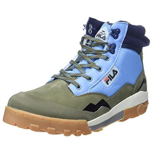 Fila grunge ii o mid, hiking, winter boots uomo, verde (loden green-adriatic blue), 41 eu