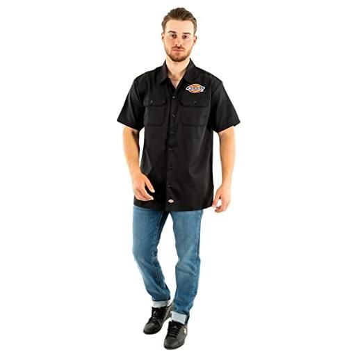 Dickies clintondale uomo t-shirt nero s 65% poliestere, 35% cotone regular