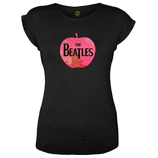 The Beatles t-shirt # l black femmina # apple logo