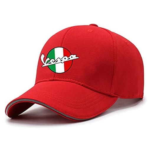 CINASA berretto da baseball da uomo per servizio vespa cappello in cotone con stampa cappello casual regolabile per papà cappello da sole da baseball unisex cappello da golf-black||one size