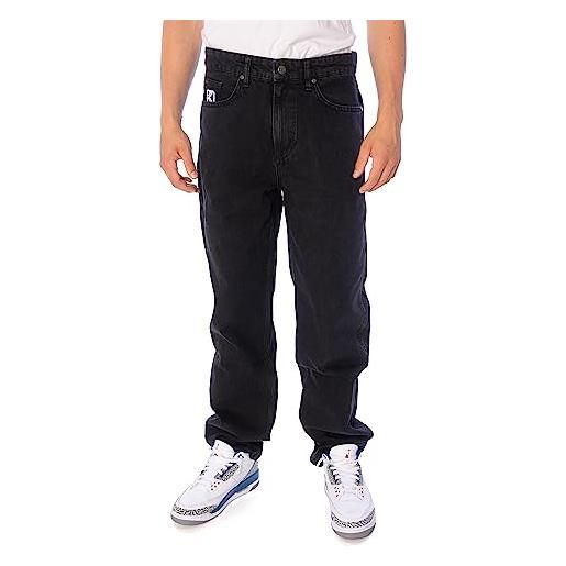 Karl Kani small signature baggy jeans uomo pantaloni, nero vintage, 38