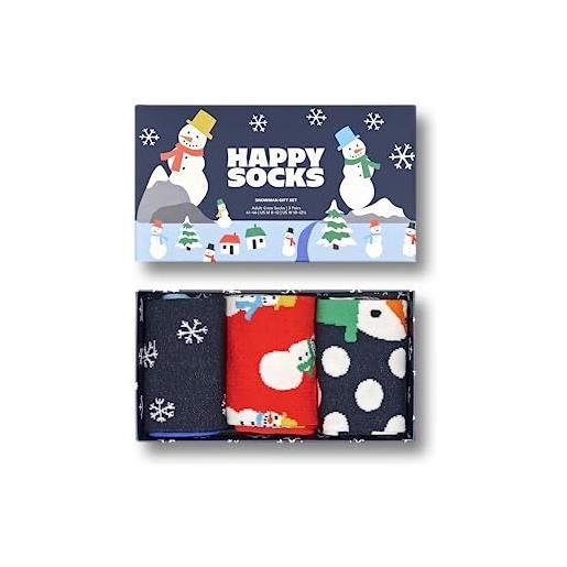Happy Socks 2-pack happy holidays, calzini di natale divertenti per uomo e donna, scatole regalo con calzini invernali fantasia taglia 41-46