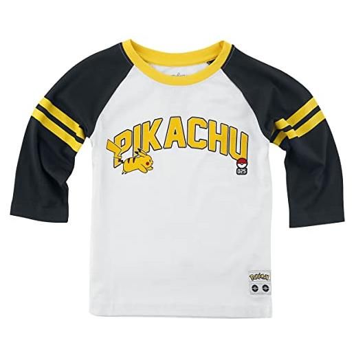 Difuzed pokémon camiseta kids running pika, nero/bianco, 152 unisex-bimbi