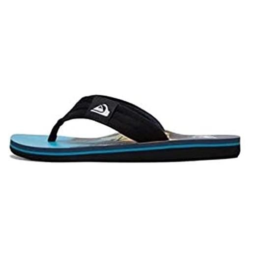 Quiksilver molokai layback youth, scarpe da spiaggia e piscina bambino, blu (black/blue/black xkbk), 30 eu