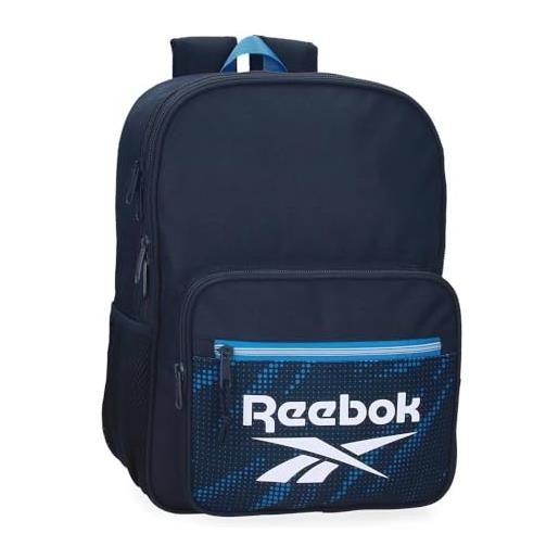 Reebok jhon zaino scuola adattabile a carrello blu 30 x 40 x 12 cm poliestere 14,4 l by joumma bags, blu, zaino scuola