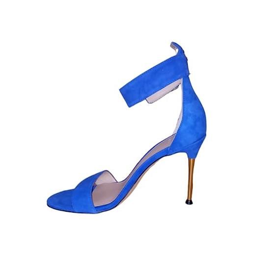 Guess sandalo katrinna suede turqu medium blue taglia 38 - colore turchese