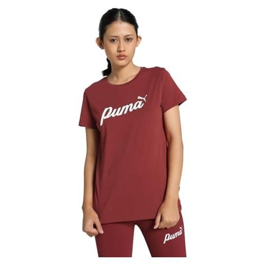 PUMA ess+ script tee - magliette unisex, intense red, 679315 s