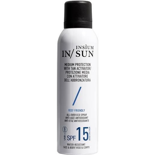 INSÌUM spray protezione media comn attivatore dell'abbronzatura spf 15 150 ml - in/sun
