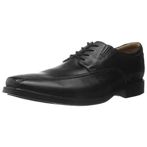Clarks tilden walk, scarpe stringate uomo, nero (black leather 001), 40 eu